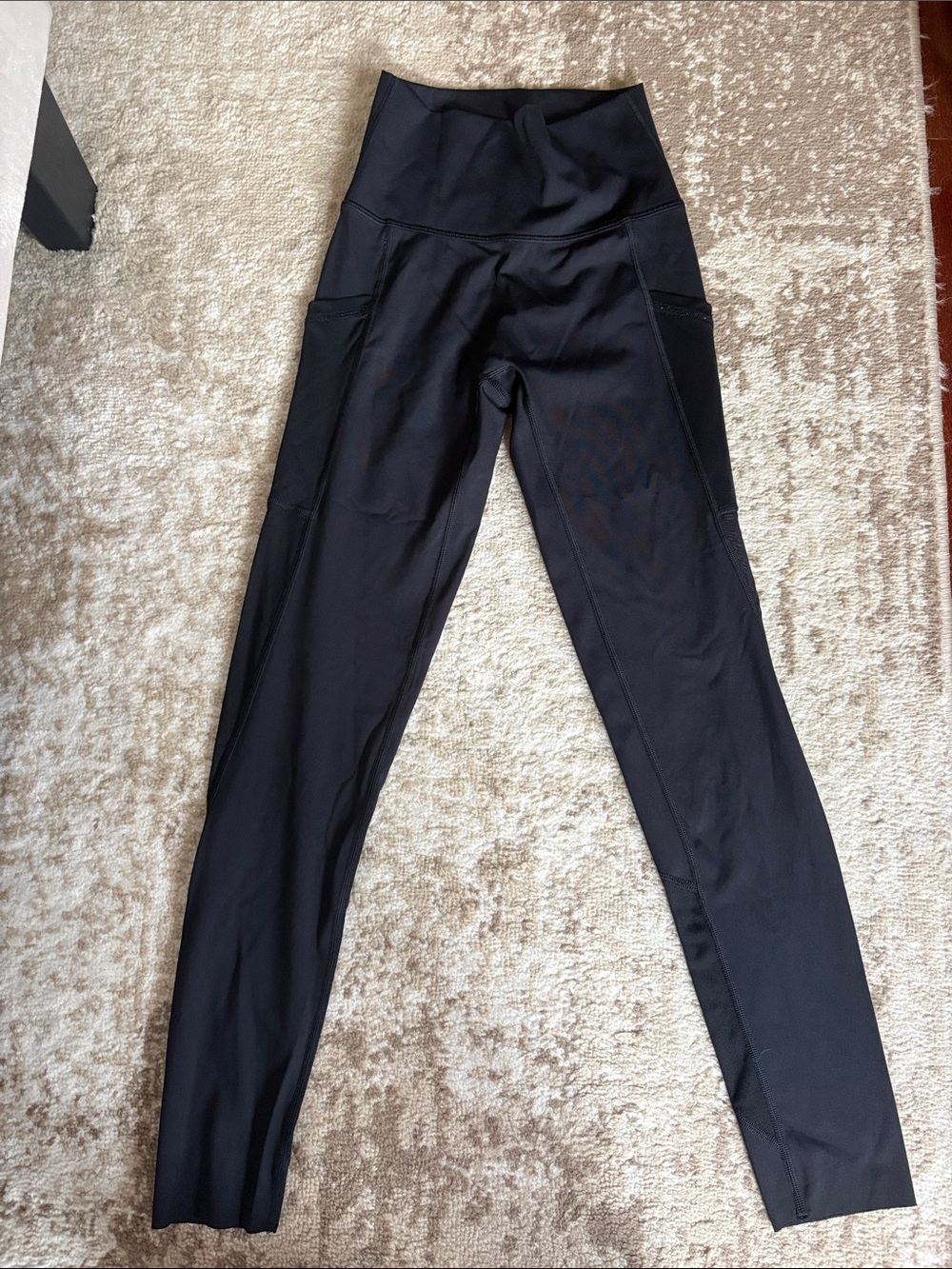 aerie Black High-Waist Leggings with Side Pockets